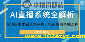 AI直播系统全解析：从项目脚本到话术完善，打造高效直播流程