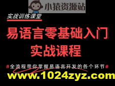 2024最新易语言基础快速入门到精通教程：1天入门快速开发自己的软件